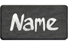 Chalkboard name badge neutro (fissaggio a calamita)